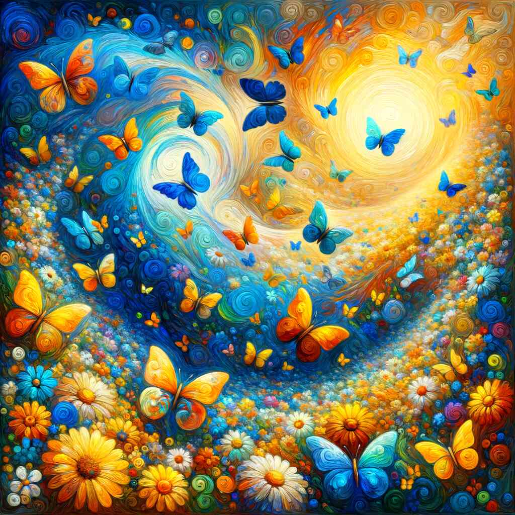 Paint by Numbers - Butterflies Onflowers