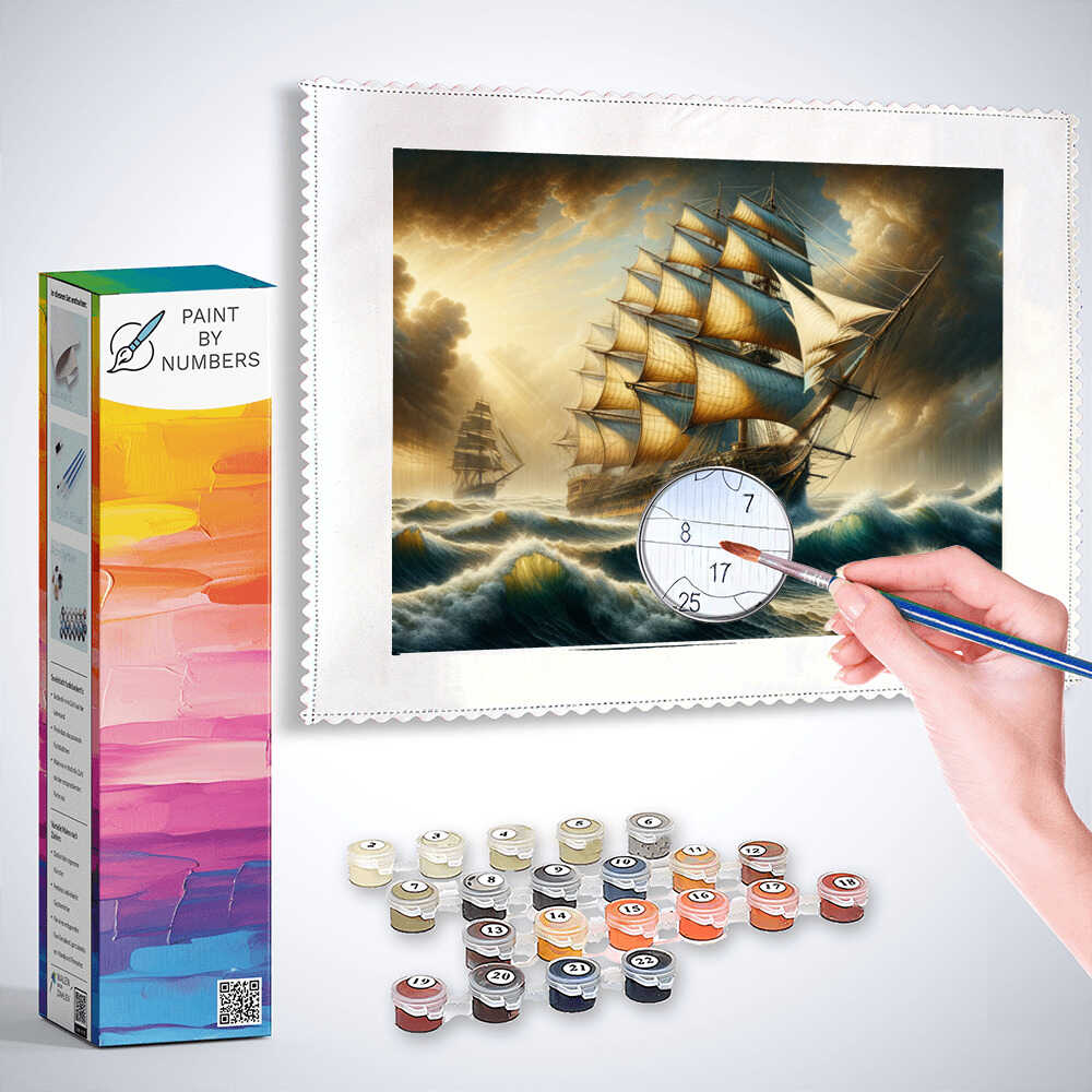 Three-master - Paint by Numbers