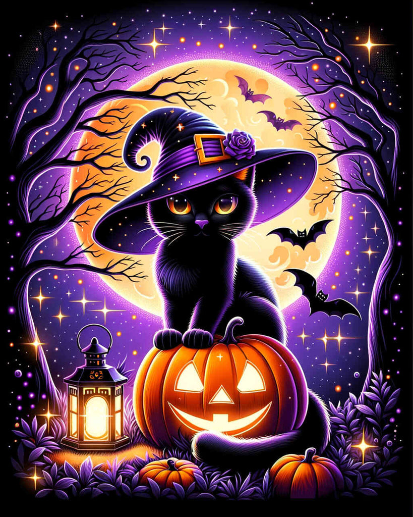 Paint by Numbers - Cat in Curbis Halloween