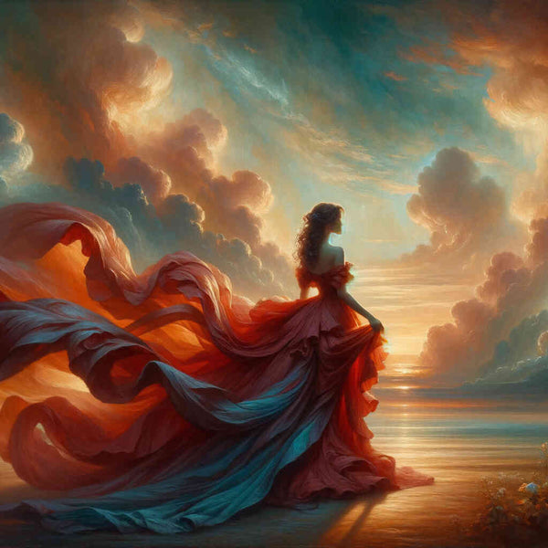 Woman with flowing dress - Paint by Numbers