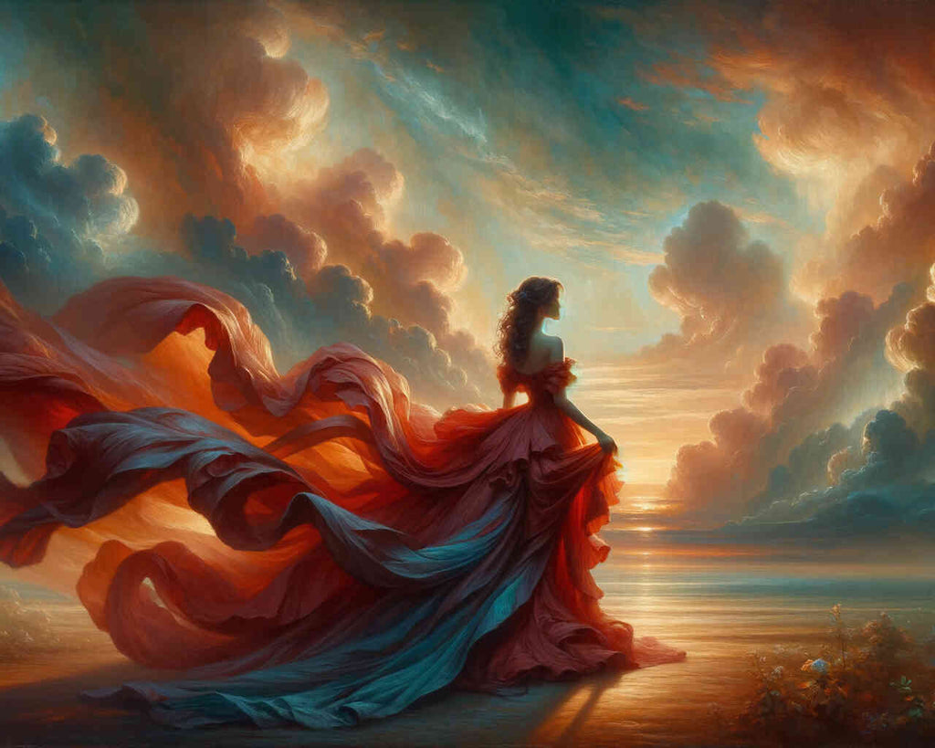 Woman with flowing dress - Paint by Numbers