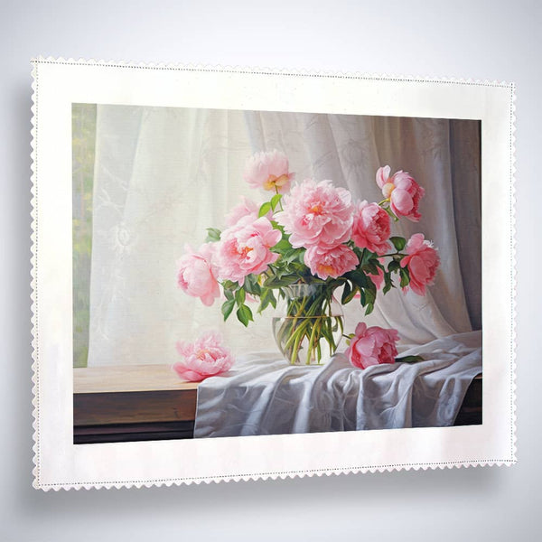 Bouquet of flowers, curtain - Paint by Numbers