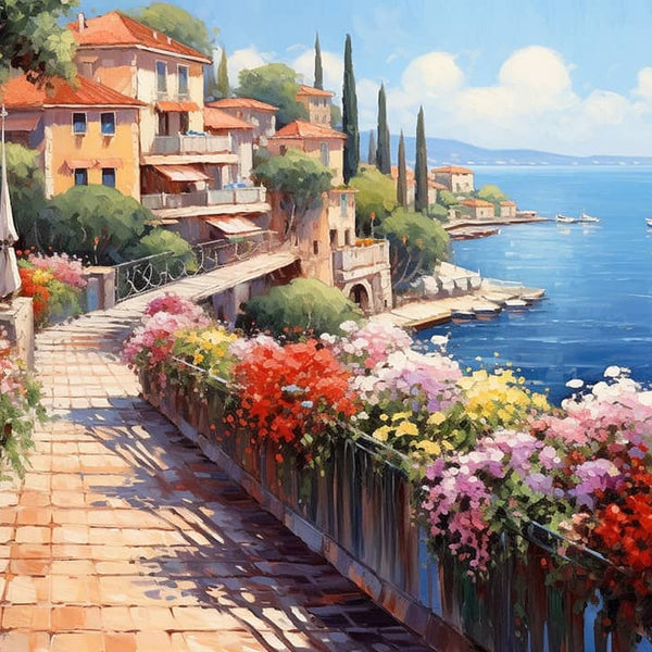 Mediterranean, Flowers - Paint by Numbers
