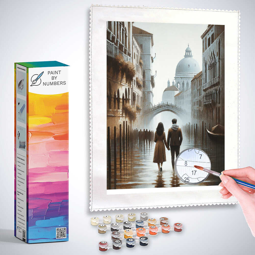 Hand in hand, roof - Paint by Numbers