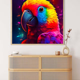 AB Diamond Painting - Papagai Frontal Bunt - gedruckt in Ultra-HD - AB Diamond, Neu eingetroffen, Quadratisch, Tiere, Vögel