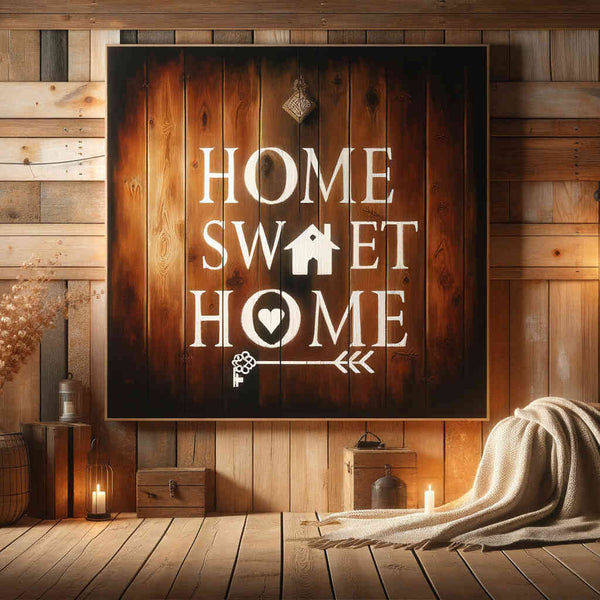 Paint by Numbers - Home sweet home, wood look