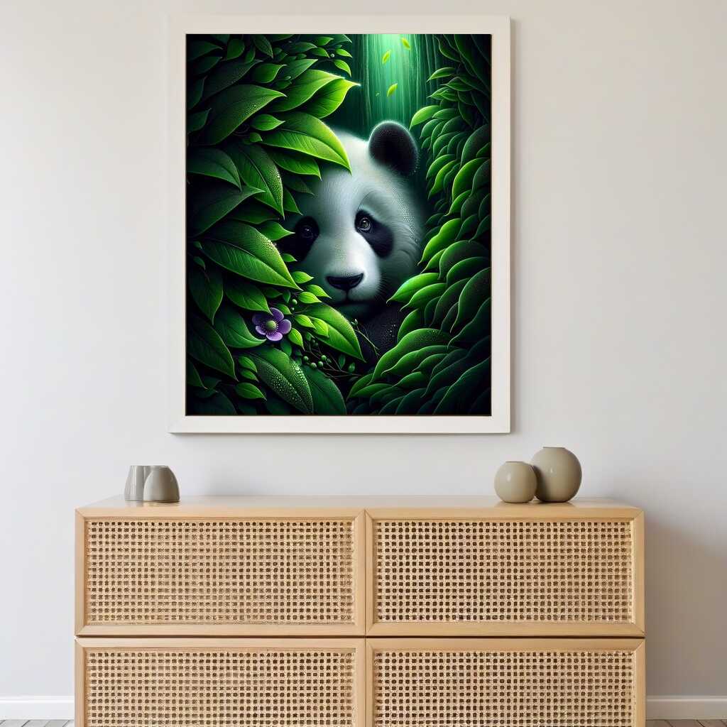 Paint by Numbers - Panda in Leaves