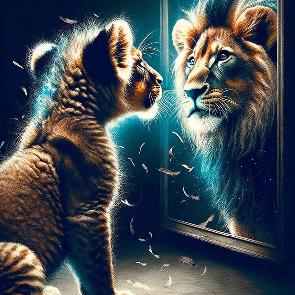 Paint by Numbers - Mirror image lion