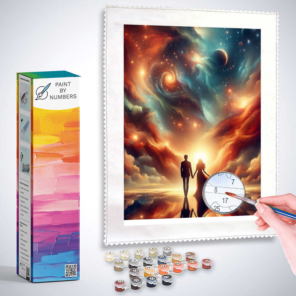 Paint by Numbers - Couple in love, of space