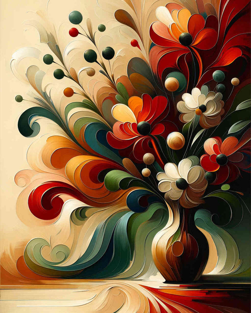 Flower vase, Abstract - Paint by Numbers