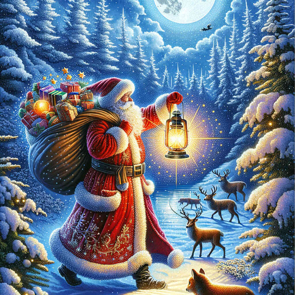 Paint by Numbers - Santa Claus in Lantern Light