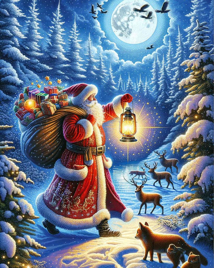 Paint by Numbers - Santa Claus in Lantern Light