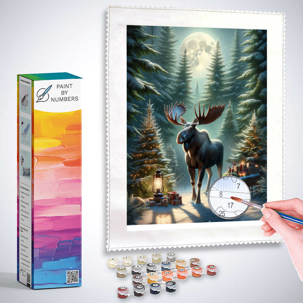 Paint by Numbers - Winter moose