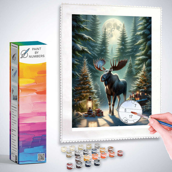 Paint by Numbers - Winter moose
