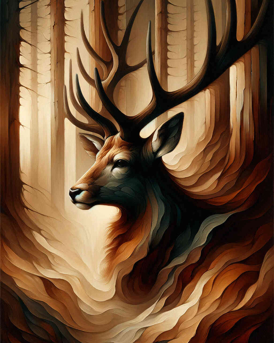 Deer in brown tones - Paint by Numbers