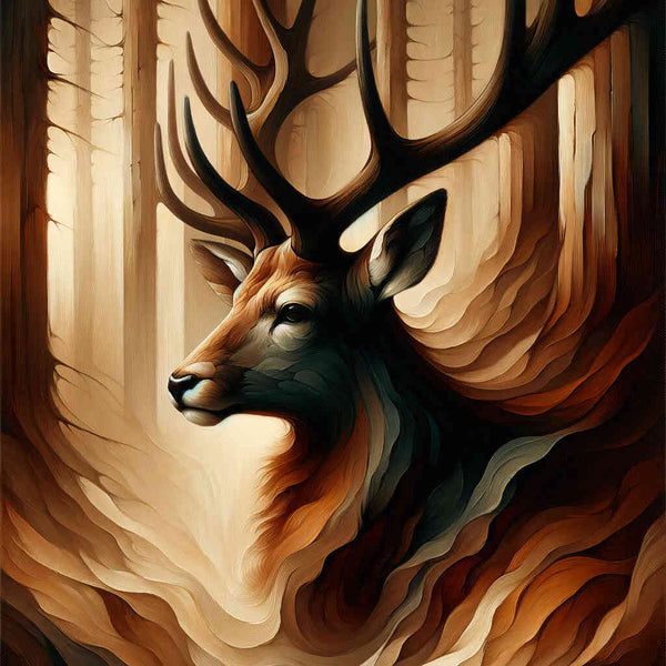 Deer in brown tones - Paint by Numbers