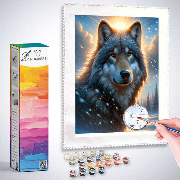 Paint by Numbers - Wolf with Thick Fur