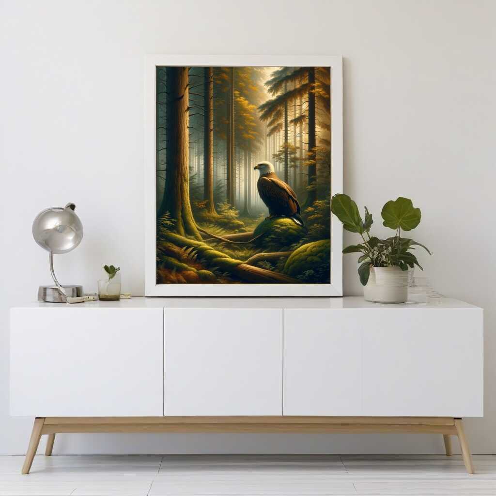 Paint by Numbers - Eagle sitting in the forest