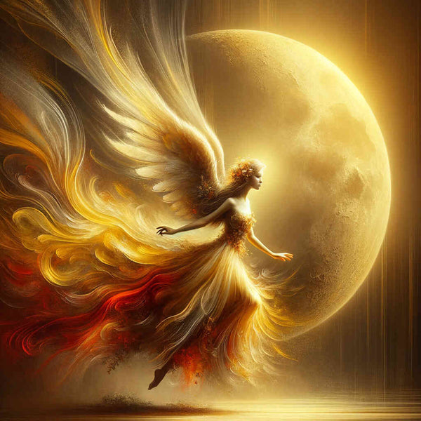 Paint by Numbers - Yellow moon angel