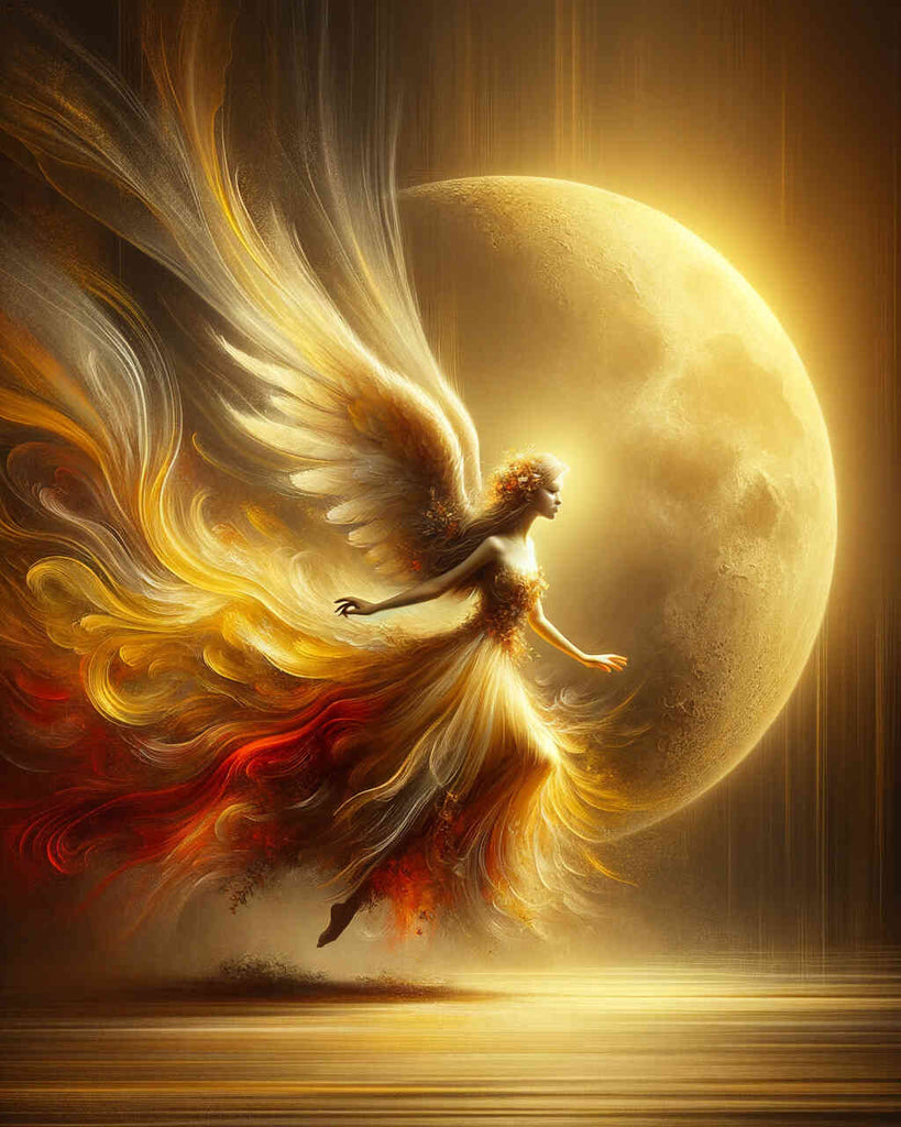 Paint by Numbers - Yellow moon angel