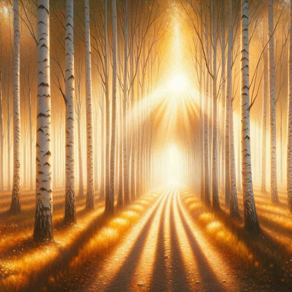 Paint by Numbers - Path in the Birch Forest