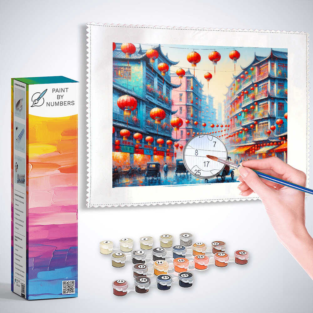 Chinese city - Paint by Numbers