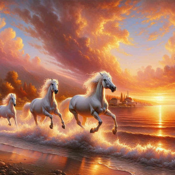 Paint by Numbers - White Horse Sunset