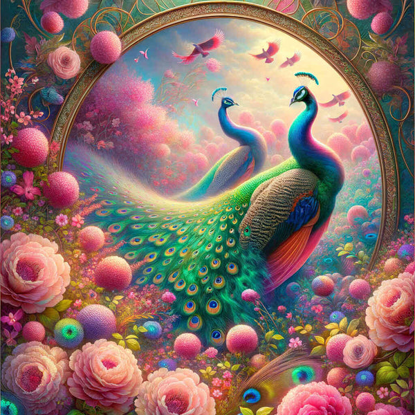 Paint by Numbers - Flowery Garden Peacock