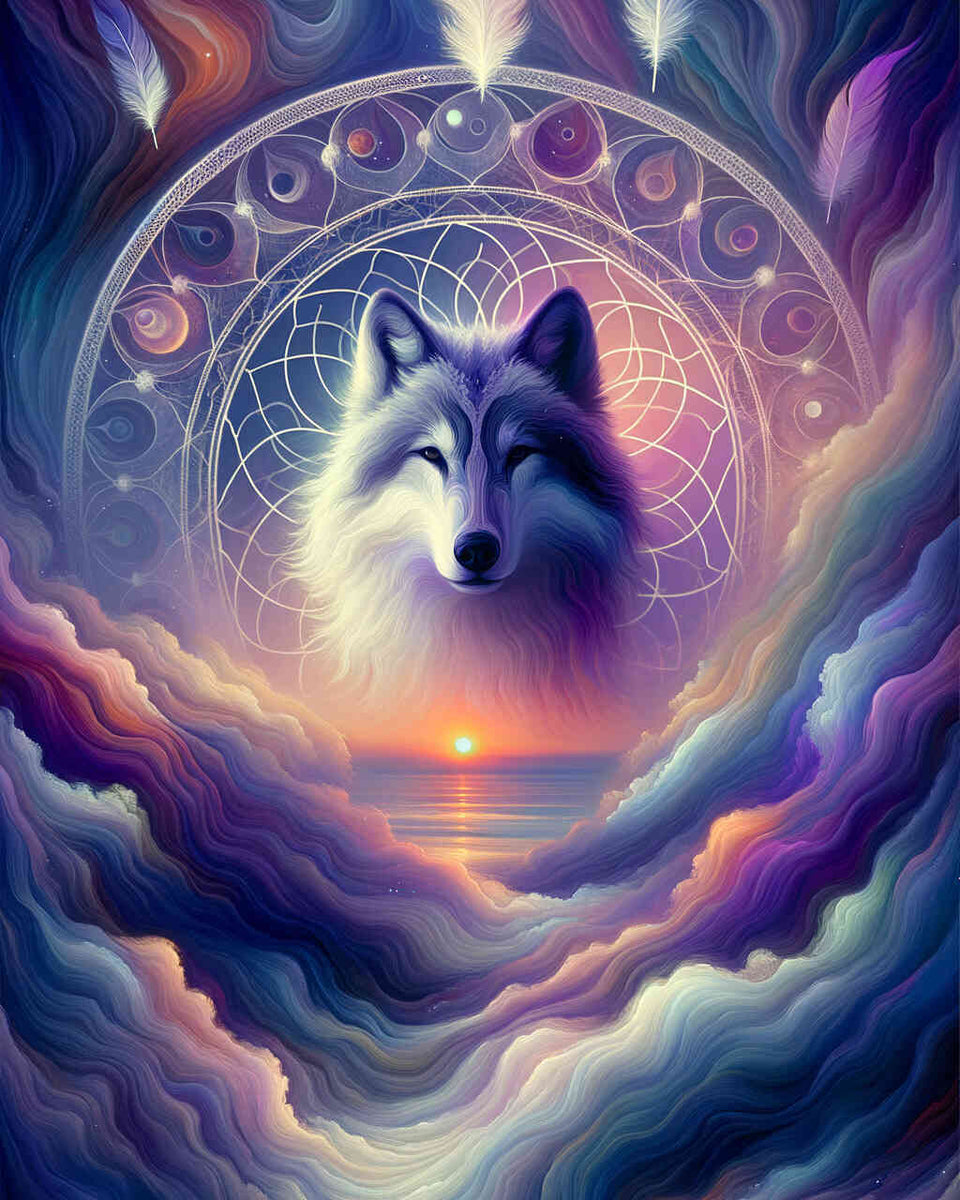 Paint by Numbers - Day and Night Wolf