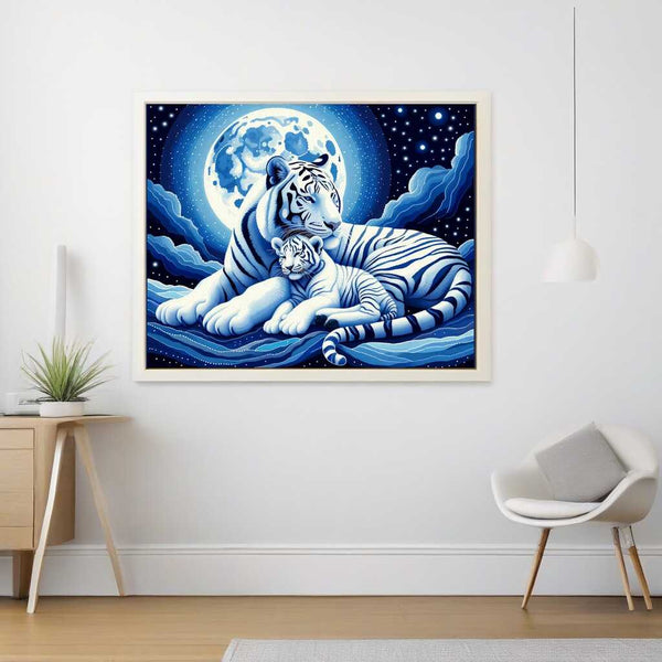 Paint by Numbers - Cuddly white tiger