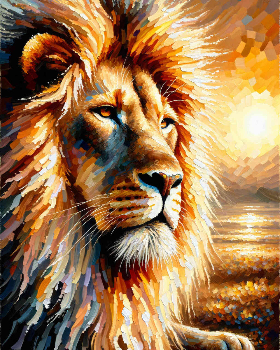 Paint by Numbers - Expressive lion