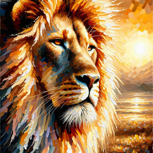 Paint by Numbers - Expressive lion