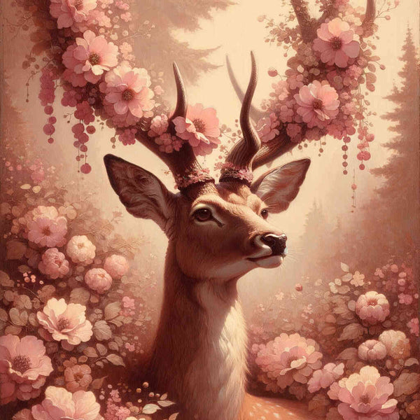 Paint by Numbers - Deer in pink