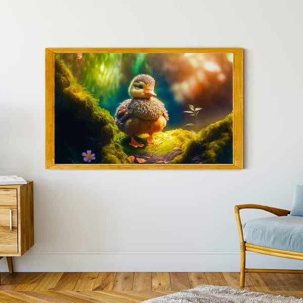 Malen nach Zahlen - Ente im Wald - hochwertige Leinwand - Ente, Horizontal, Tiere