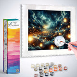 Paint by Numbers kit with a completed painting titled 