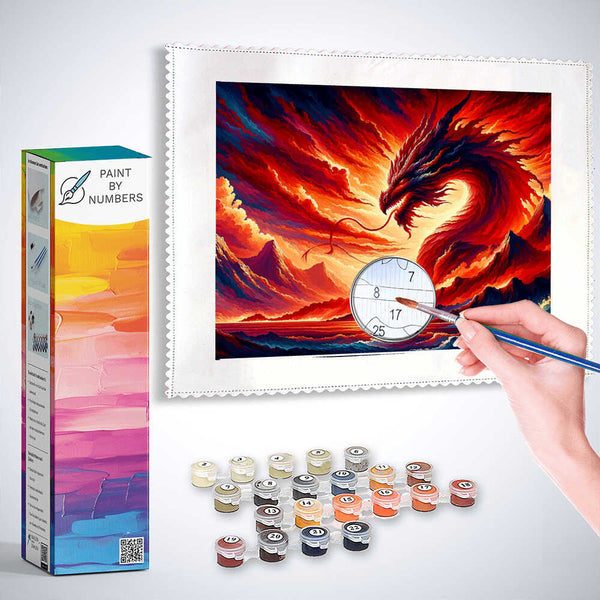 Red dragon - Paint by Numbers