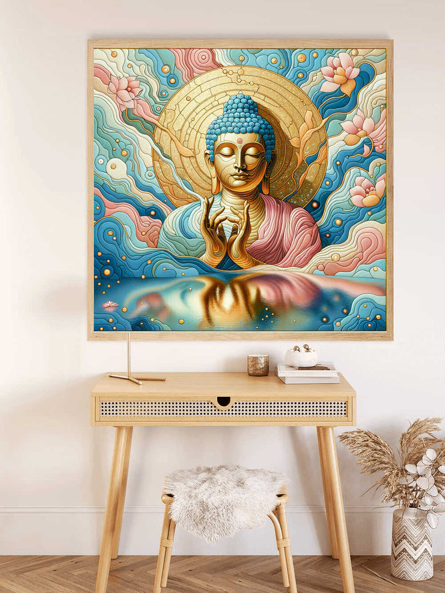 Paint by Numbers - Buddha head and statue