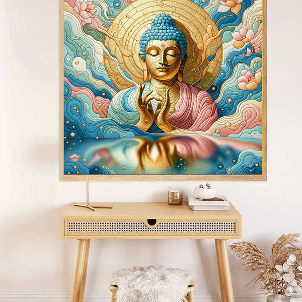 Paint by Numbers - Buddha head and statue