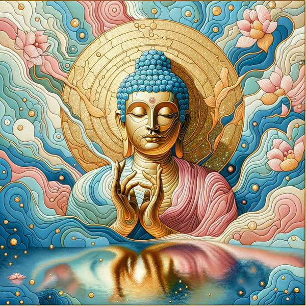 Paint by Numbers - Buddha head and statue