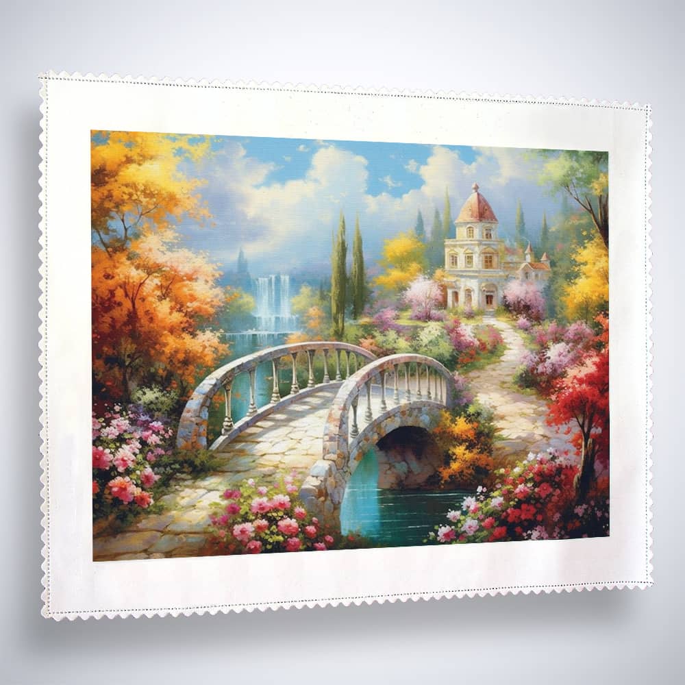 Bridge with flowers - Paint by Numbers