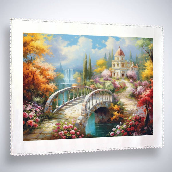 Bridge with flowers - Paint by Numbers