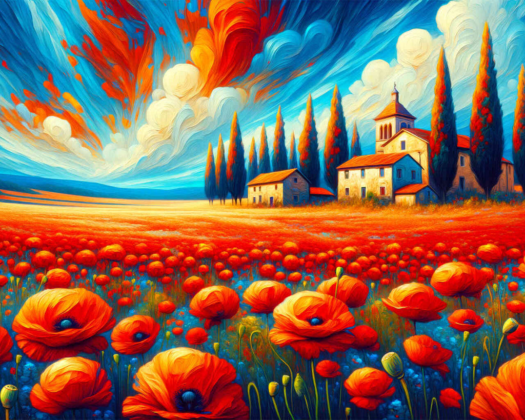 Field of poppies - Paint by Numbers