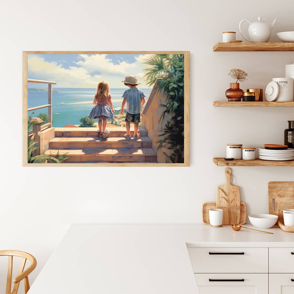 Children, stairs - Paint by Numbers