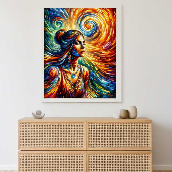 Woman surrounded by colors - Paint by Numbers