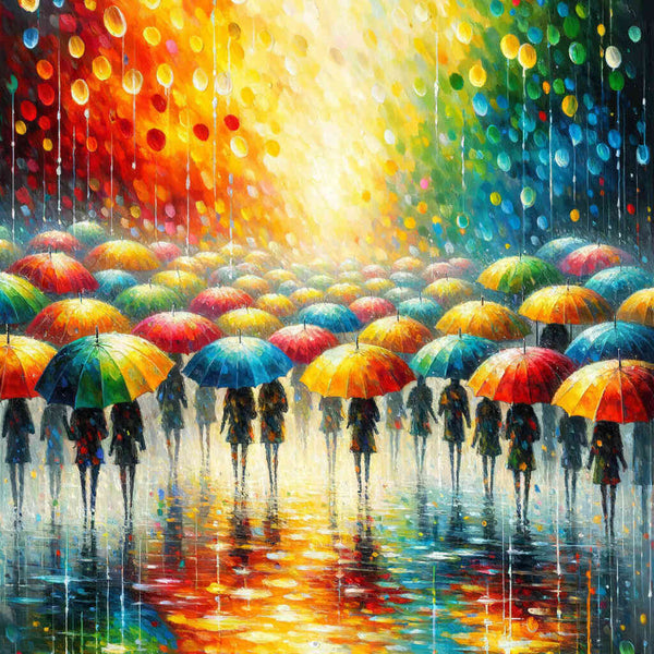 Umbrellas, rain - Paint by Numbers