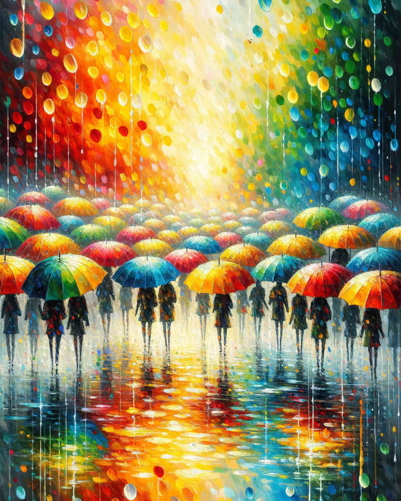 Umbrellas, rain - Paint by Numbers