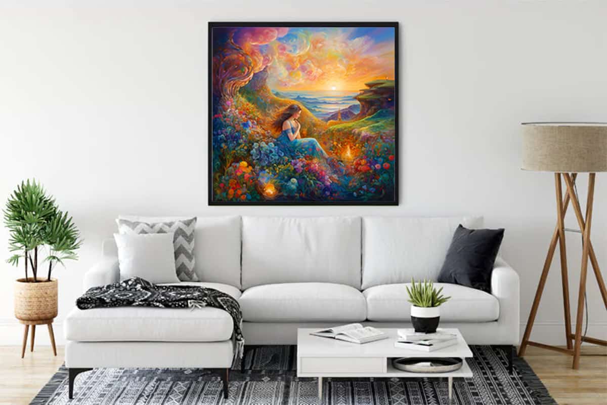 Malen nach Zahlen - Verträumte Schönheit im Grünen - hochwertige Leinwand - 170523, bekannte künstler, Josephine Wall, Neu eingetroffen, Quadratisch