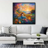 Malen nach Zahlen - Verträumte Schönheit im Grünen - hochwertige Leinwand - 170523, bekannte künstler, Josephine Wall, Neu eingetroffen, Quadratisch