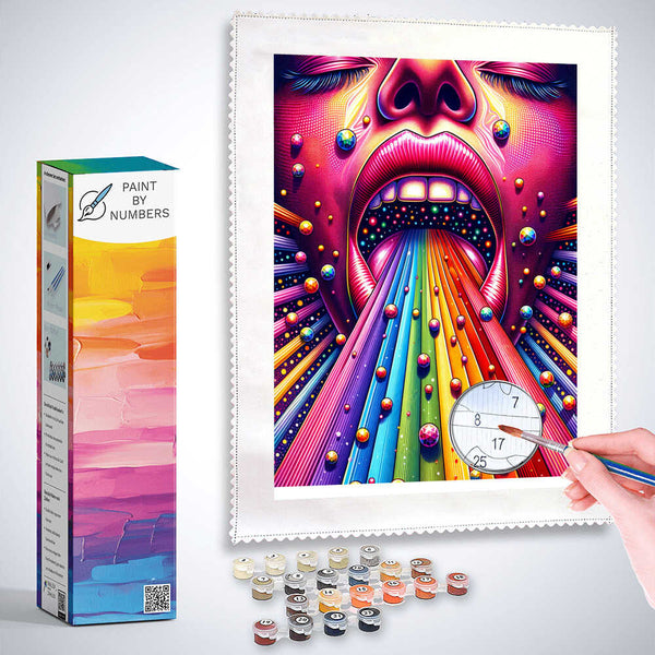 Paint by Numbers - Rainbow mouth