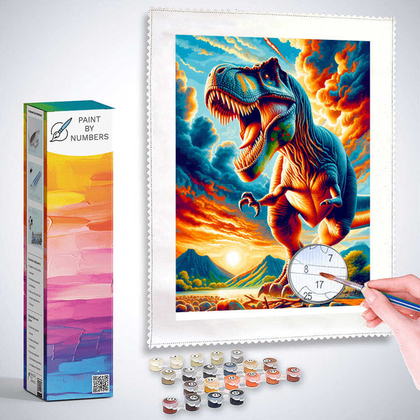 Paint by Numbers - Tyrannosaurus Rex, roars